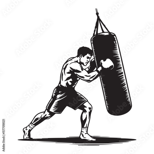  Boxer Punching Bag Training: Boxing Workout And Fitness