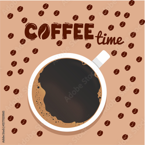 cup of coffee on grunge background