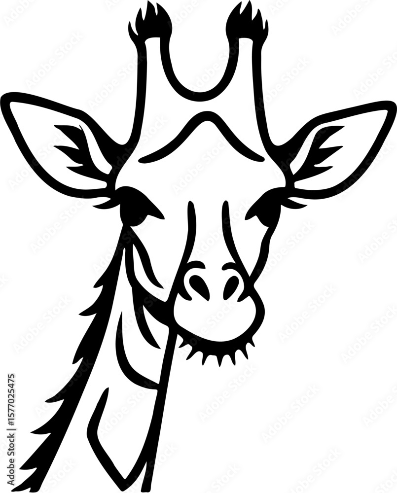 Naklejka premium giraffe logo vector illustration, isolated on white