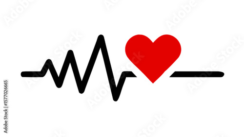 Heartbeat lifeline health medical cardiology ekg pulse rhythm vital sign love valentine heart graphic vector 100