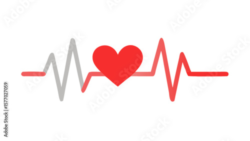 Heartbeat ekg heart rate monitor pulse medical cardiology health lifeline rhythm love vital sign vector