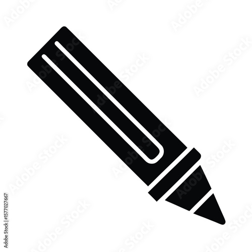 Highlighter With Chisel Tip Outline Vector Illustration