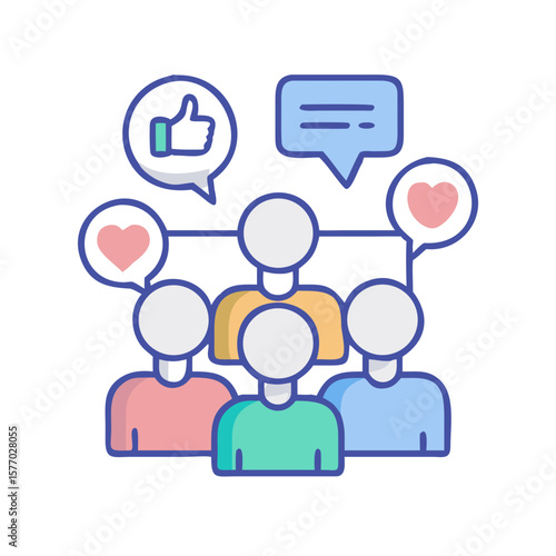 Social network connection with likes comments and hearts