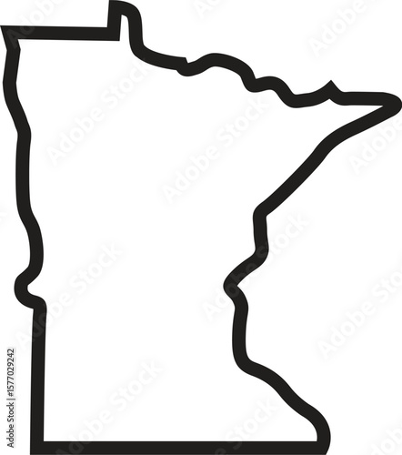 High detailed vector map - Minnesota.
