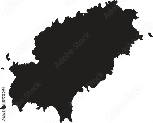 Ibiza maps for design - Black, outline, mosaic and white