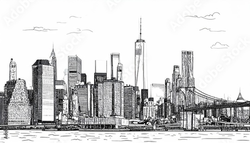 New York City skyline sketch (1)