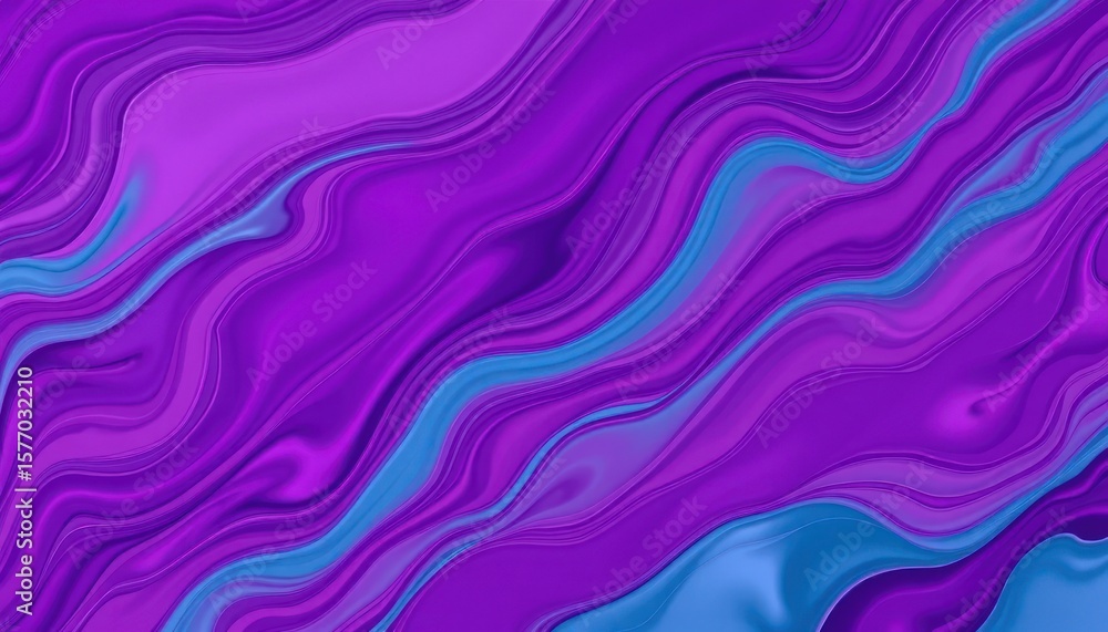 Fototapeta premium Abstract purple and blue flowing liquid marble texture background art