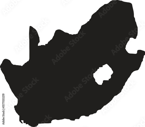South Africa maps for design - Black, outline, mosaic and white