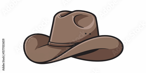Classic Cowboy Hat Vector with Clean Design