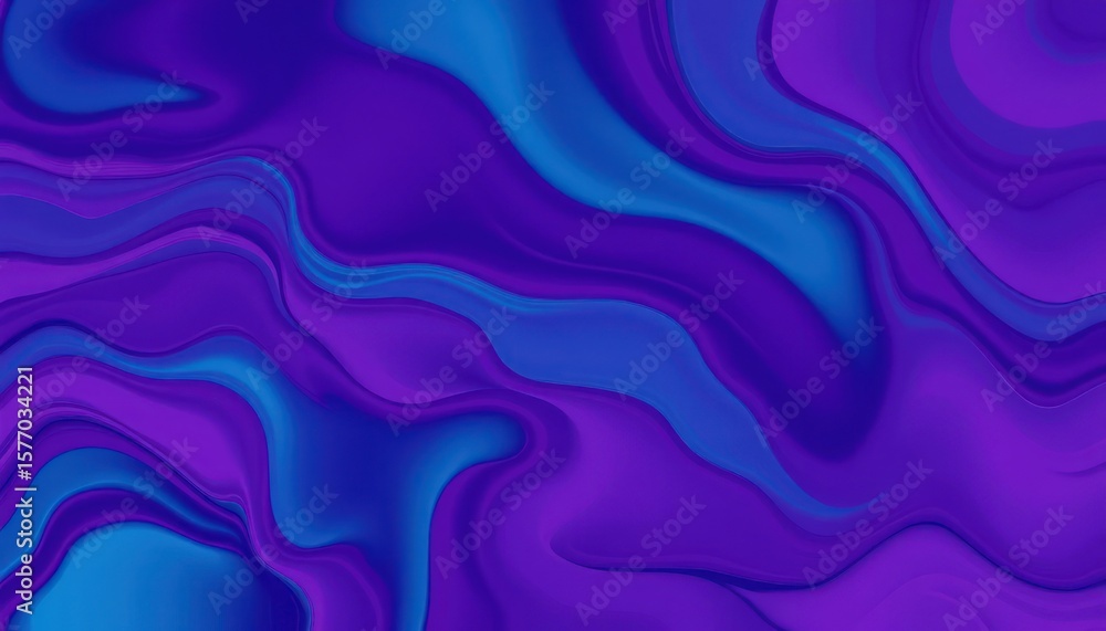 Obraz premium Abstract Purple and Blue Wavy Fluid Background with Modern Gradient Effects