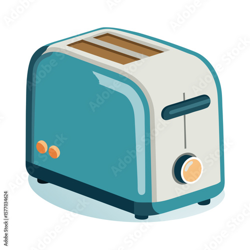 A toaster vector in clean minimal style. Perfect for breakfast, toast, or cafe design.