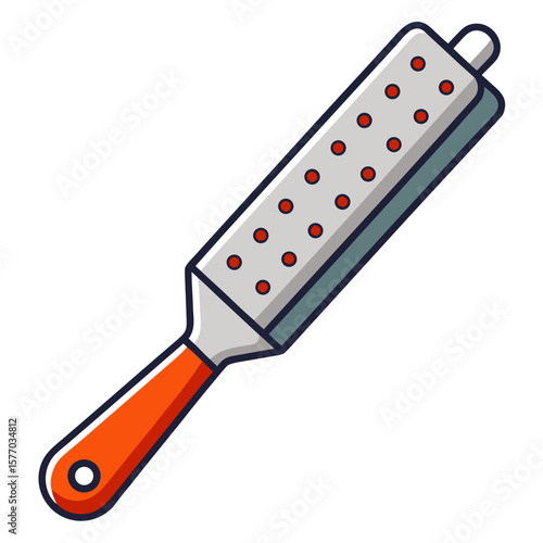 Vector zester illustration for citrus or spice visuals in recipe cards or gourmet design.