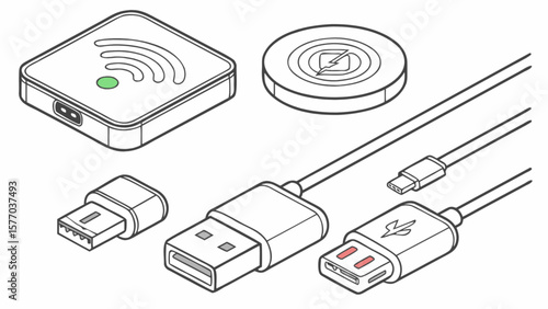 Wireless charging pad and cables usb type c micro usb connectors for electronic devices accessories