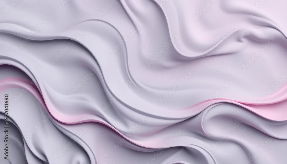 Fototapeta premium Abstract Silk Fabric with Flowing Waves in Pastel Colors and Soft Textures