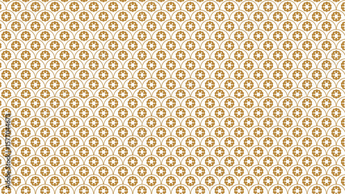 Wallpaper Mural Pattern showing rows of overlapping circles with floral designs inside on a white background Torontodigital.ca