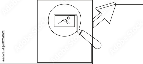 photo search icon sign vector, mage Analysis and Expansion Concept Icon, Vector Illustration