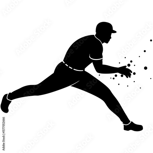 Baseball player sliding into base sport