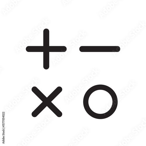 plus and minus signs vector icon