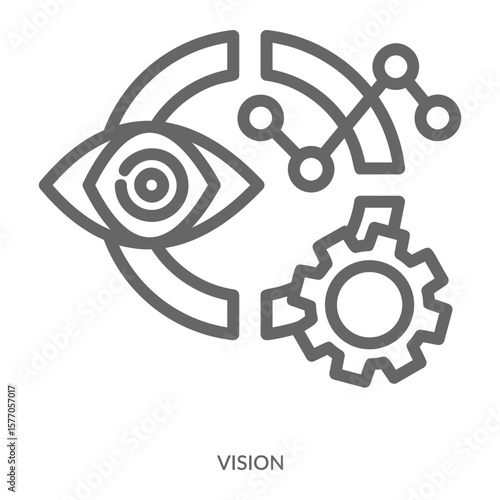 Vision Icon Line Style. Design Vector Illustration
