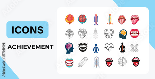 set of Human organ  icons
