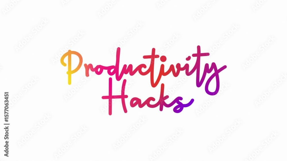 productivity hack One line continuous animated typography intro outro, hand drawn calligraphy monoline vintage text on background, aniamted Calligraphy lettering animation video, gradient type productivity hack One line continuous animated typography intro outro, hand drawn calligraphy monoline vintage text on background, aniamted Calligraphy lettering animation video, gradient type