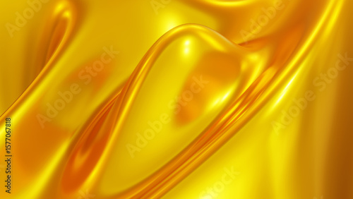 Liquid gold chrome waves ba...