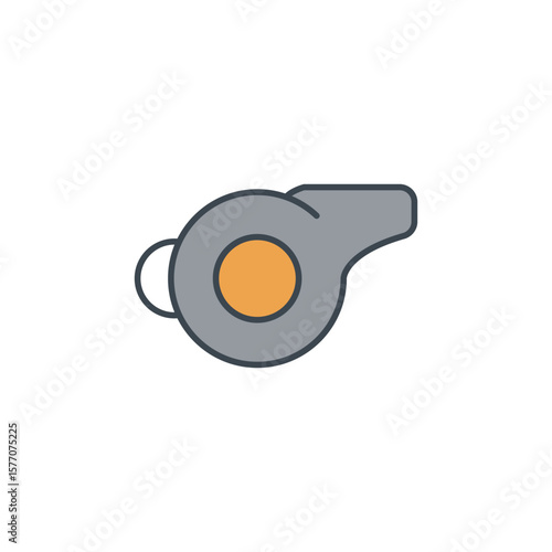 An icon of a referee's whistle, representing officiating, rules, and game control.