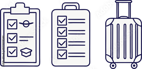 Travel Planning and Checklist Design Featuring Organization Tips and Journey Preparation. Creative Travel Planning and Checklist Design Highlighting Vacation and Trip Readiness. Artistic Travel