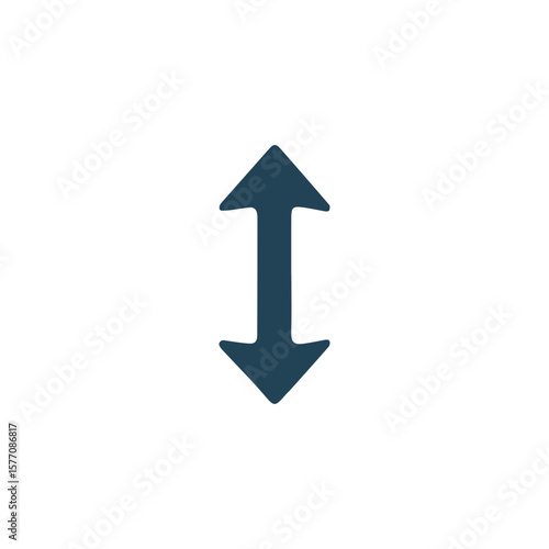 Free Download Up Down Vertical Double Arrow Icon - GFXLoad