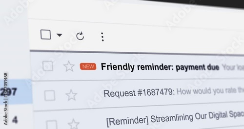 Incoming email with title 