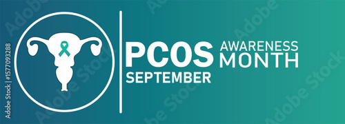PCOS Awareness Month September Teal Ribbon Health Poster