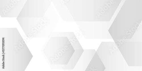 hexagon white geometric background with diamond and triangle shapes layered pattern design