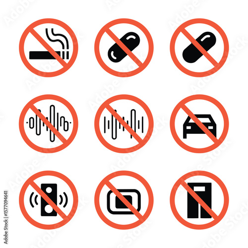 Free Download vector street elements and tools icons include traffic light road sign car police officer other     
 - GFXLoad