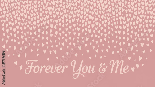Pink hearts romantic message love valentine