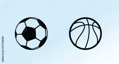 Popular sport game ball icon design Vector