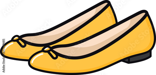 Elegant Yellow Ballet Flats - Stylish Footwear for Women