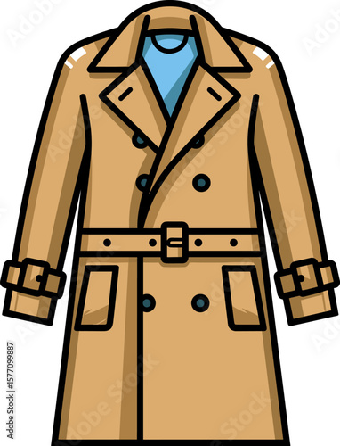 Stylish Beige Trench Coat: Classic Fashion Outerwear