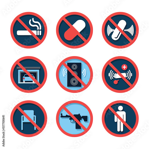 Free Download vector street elements and tools icons include traffic light road sign car police officer other     
 - GFXLoad