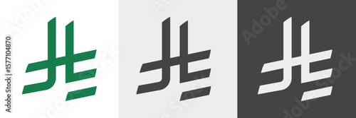 Set of the Saudi Arabian riyal symbols. For finance, currency, or fintech topics. Vector illustration