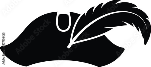 18th-century captain's hat vector