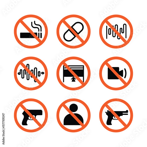 Free Download vector street elements and tools icons include traffic light road sign car police officer other     
 - GFXLoad