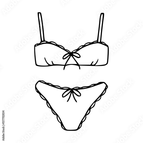 women's beachwear clipart