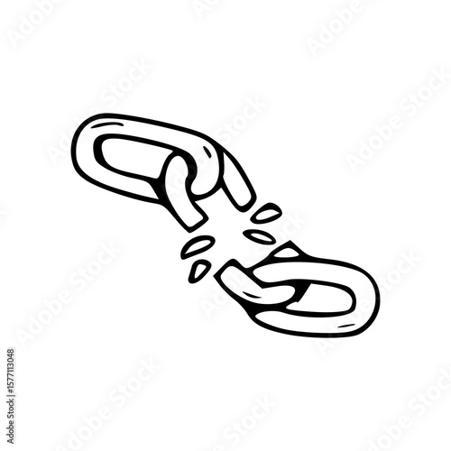 broken chain link symbol