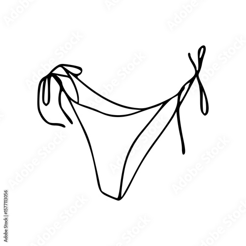 beachwear thong underwear clipart