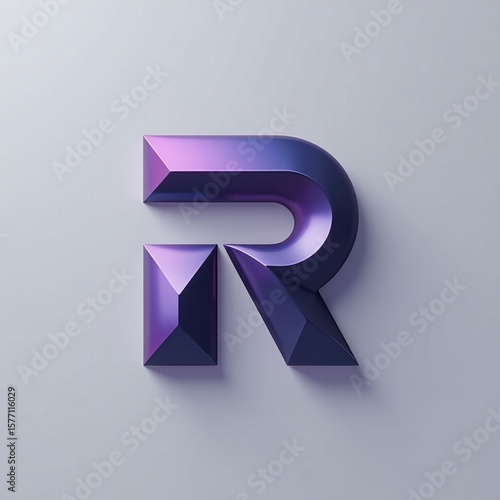 letter r logo design on isolated background