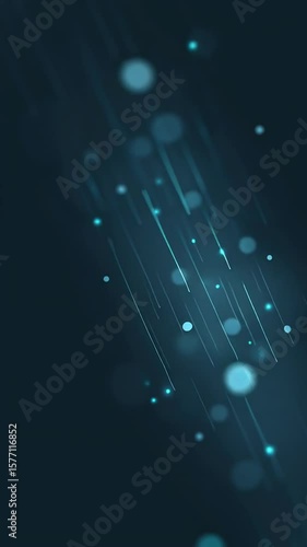 Abstract digital background featuring blue and teal circles with light streaks creating a sense of motion and depth, ideal for technology and design projects
