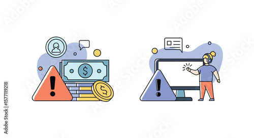Financial security alert warning system and cyber threat detection for online transactions
