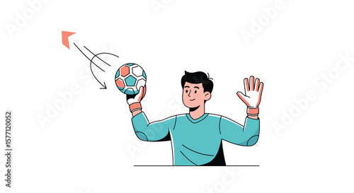 Young person demonstrates ball control skill capturing a soccer ball with great agility