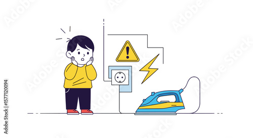 Childhood electrical hazard awareness and safety precautions at home for kids