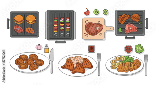 Barbecue feast delicious grilling and plating meats for outdoor dining experiences
